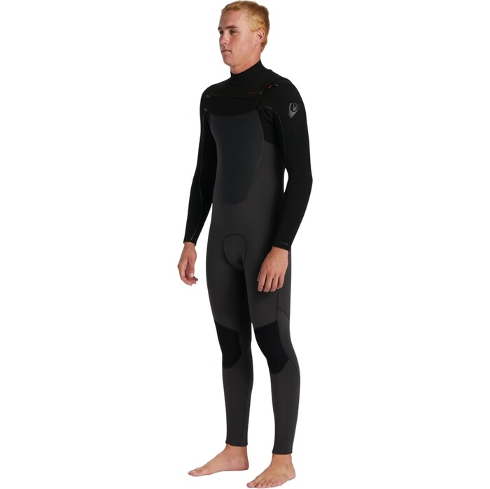 2024 Quiksilver Mens Marathon Sessions 4/3mm Chest Zip Wetsuit EQYW103214 - Black / Jet